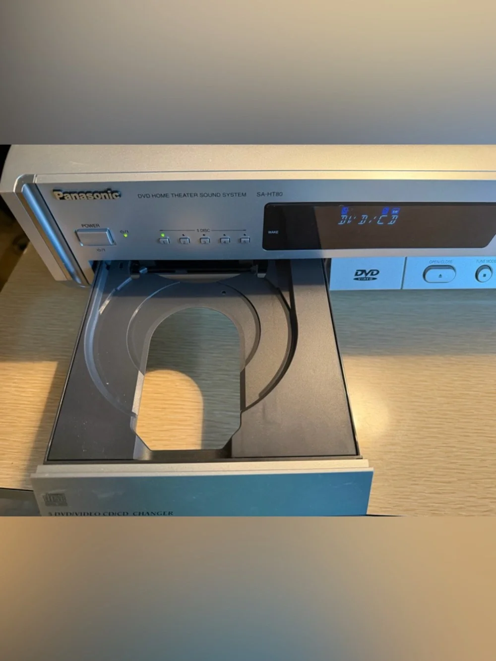 Panasonic SA-HT80 Vintage 5 DVD CD Changer Receiver High Performance Works Great - Picture 4 of 9
